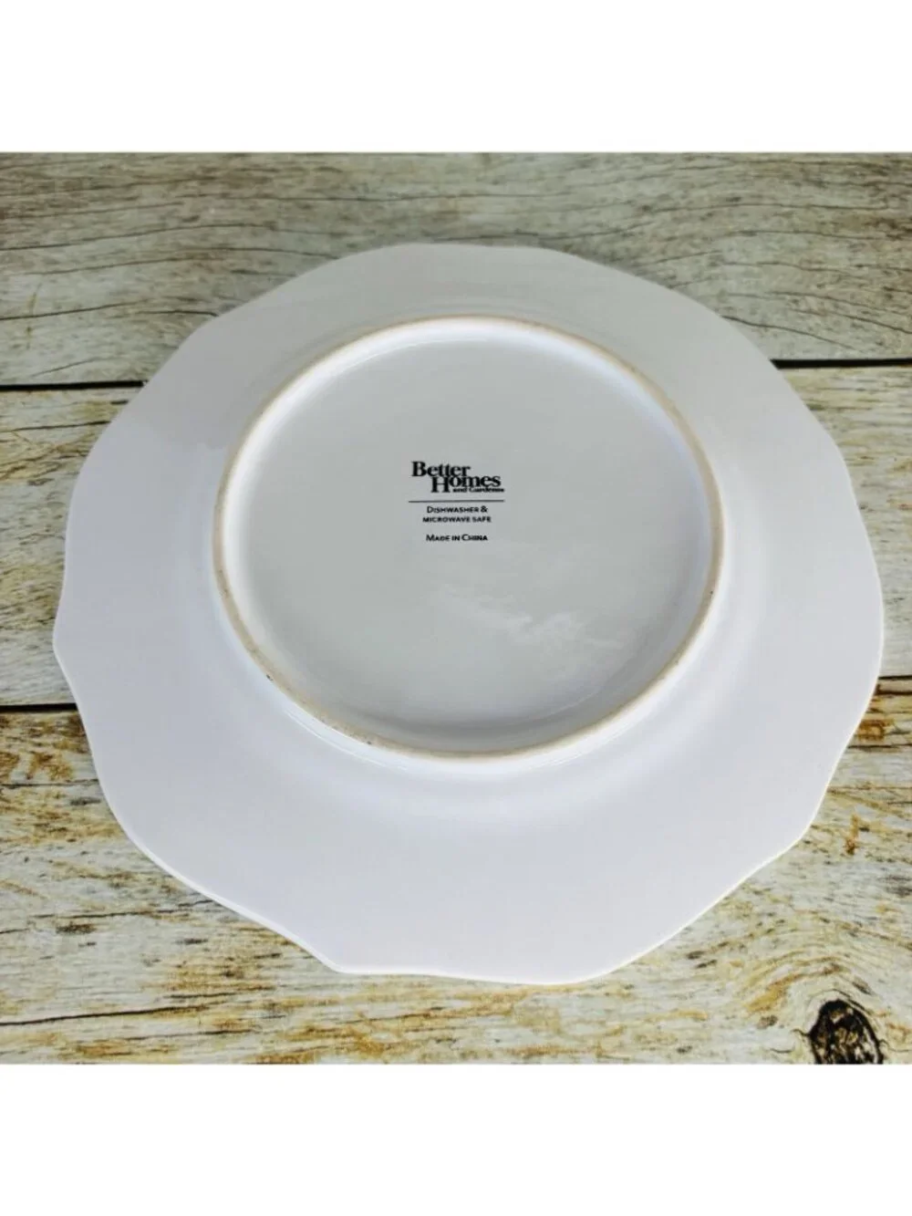 Better Homes And Gardens SUMMERDALE ROSE WHITE Stoneware Lunch Salad Plate Set 4